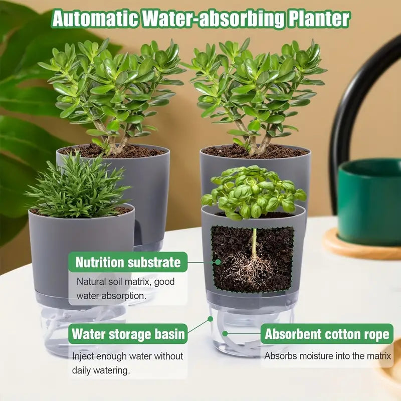 wicking planter pot 4.1 Inch Self Watering Pots