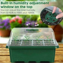 Load image into Gallery viewer, 12 Nursery Pots Mini Greenhouse 12 Compartments - Indoor Greenhouse Propagation Greenhouse