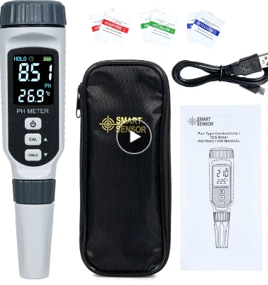 SMART SENSOR PH Temperature TDS EC Salinity Meter Digital Waterproof With Automatic Calibration Function Water Quality PH Tester