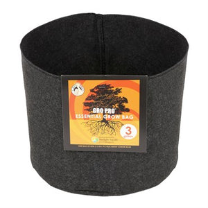 Gro Pro® Essential Fabric Grow Pot - 3gal - Round - Black