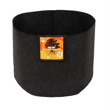 Gro Pro® Essential Fabric Grow Pot - 15gal - Round - Black