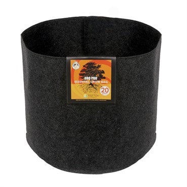 Gro Pro® Essential Fabric Grow Pot - 20gal - Round - Black