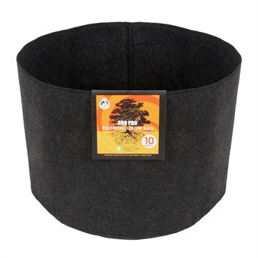 Gro Pro® Essential Fabric Grow Pot - 10gal - Round - Black