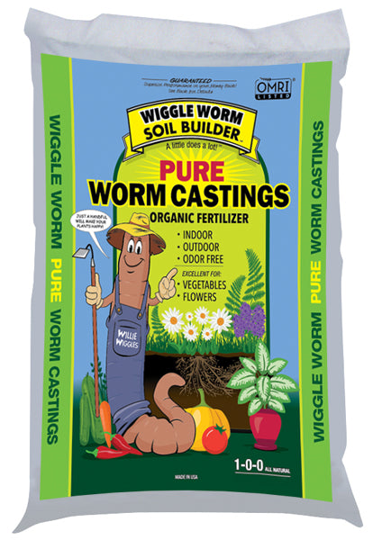 Wiggle Worm Soil Builder PURE earthworm castings, 30lbs.