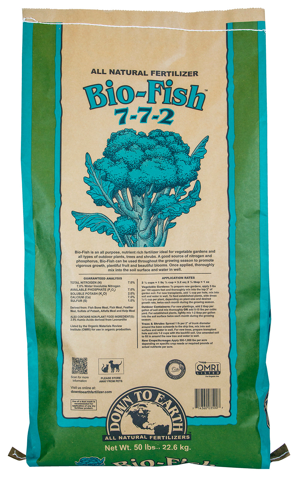 Down To Earth Bio-Fish 7-7-2 50lb