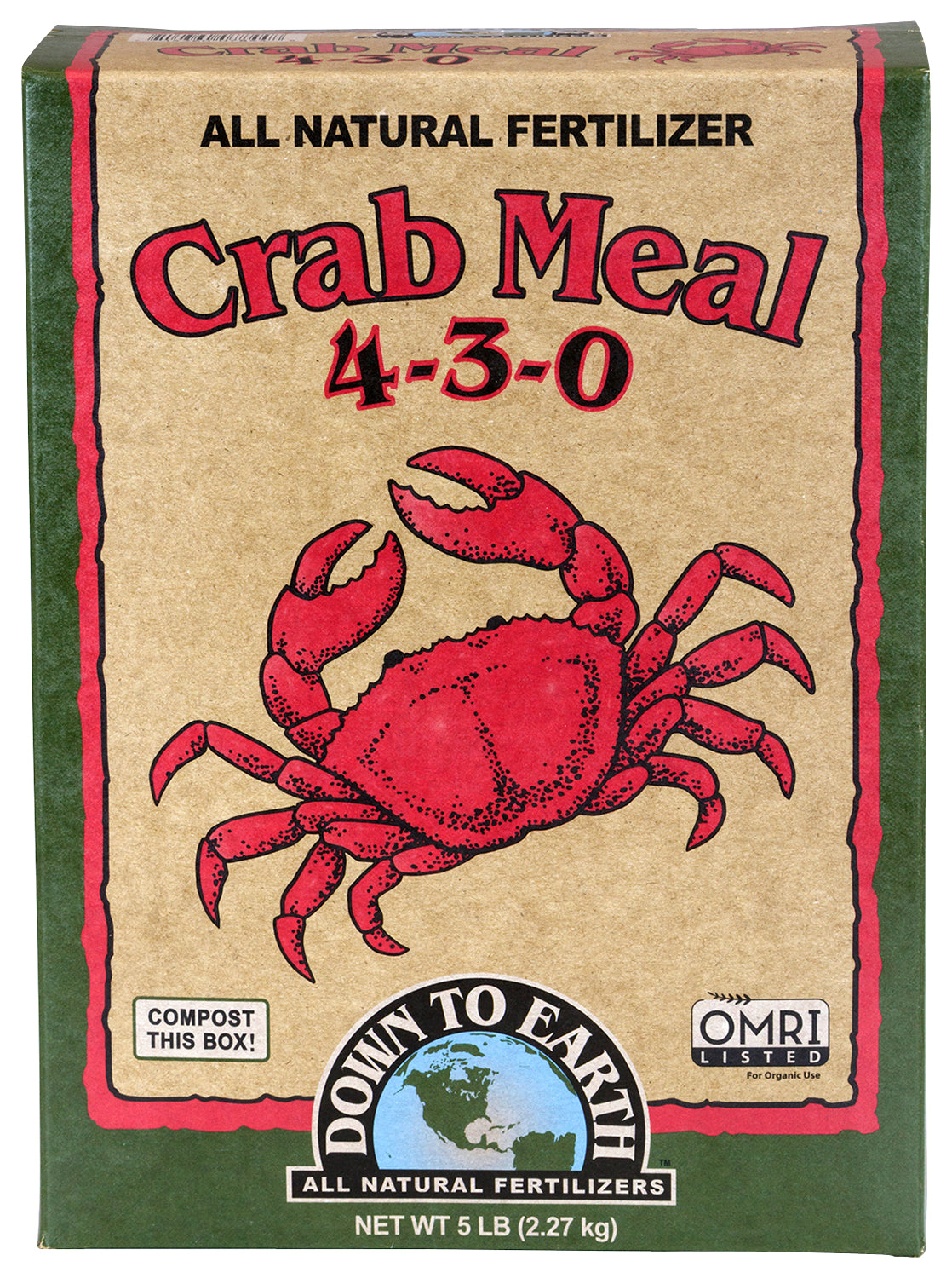 Down To Earth Crab Meal 4-3-0 All Natural Fertilizer